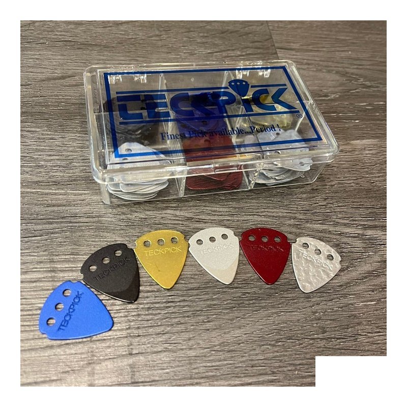 Dunlop Dunlop Teckpick pick 彈片 三孔鋁金屬防滑彈片 匹克 ？ 鍊 買五送一 — 三峽Pick