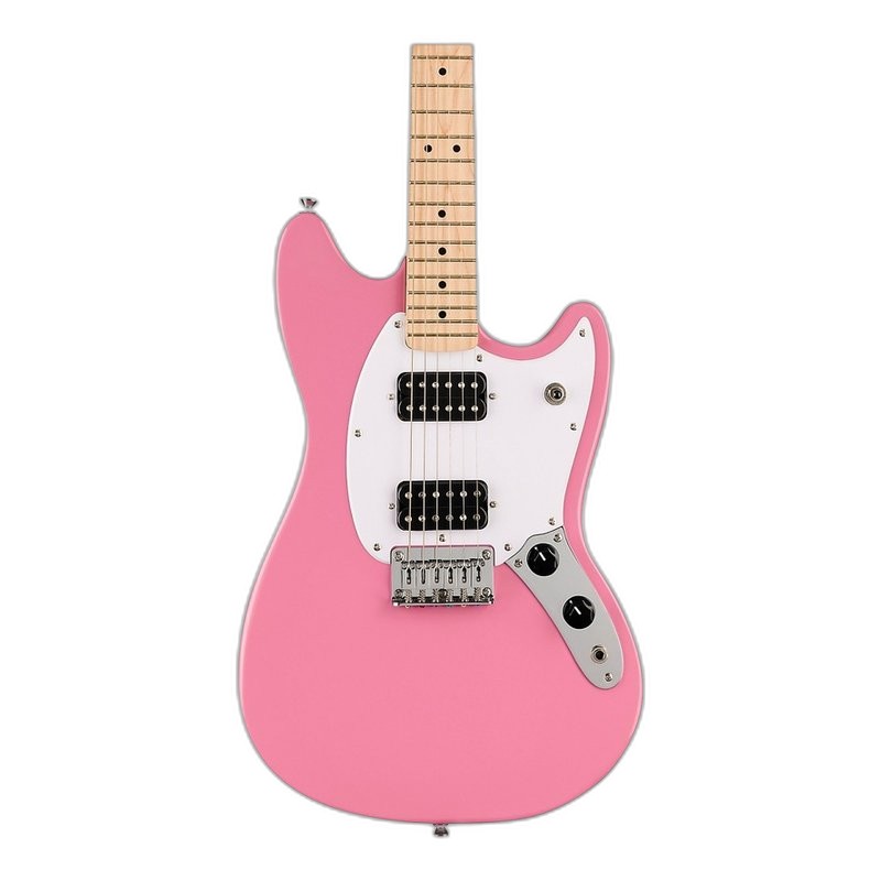 Squier Squier Sonic Mustang HH Maple 電吉他 雙雙 無搖座 霓虹粉 楓木指板 — 三峽吉他 / Bass｜YA! 玩音樂