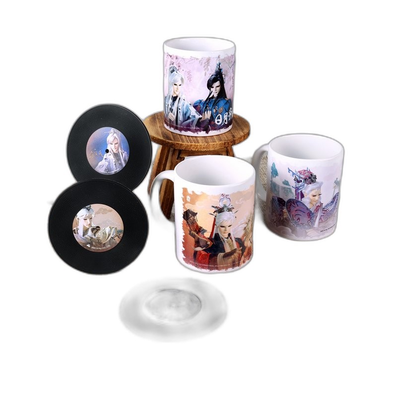 WINKEE-黑膠唱片杯墊六件組 懷舊音樂氛圍 — 三峽配件 / 週邊｜YA! 玩音樂