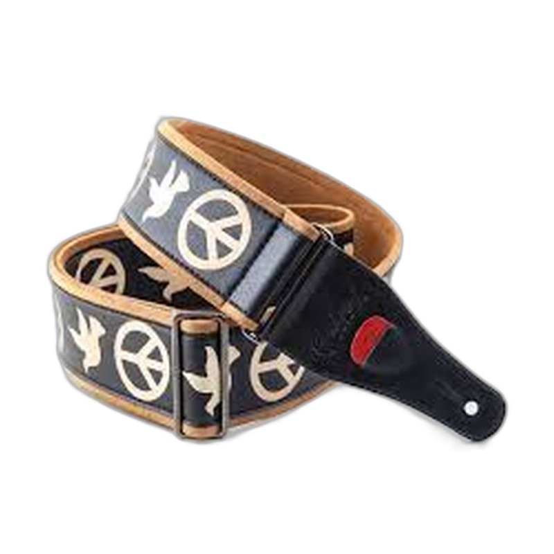 RightOn Standard Plus 系列 – Legend Peace &amp; Doves Black 吉他背帶 — 三峽配件 / 週邊