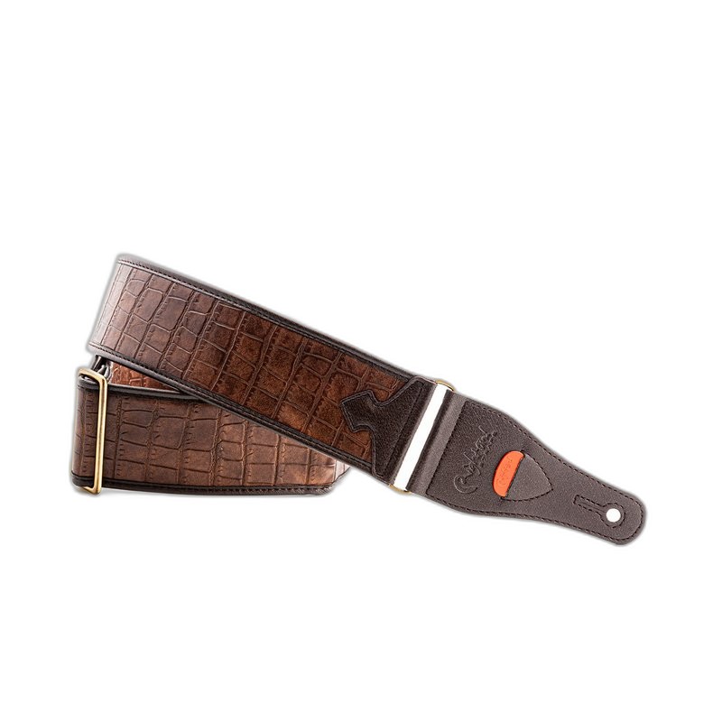 RightOn Talisman 系列 – Alligator Brown 吉他背帶 — 三峽配件 / 週邊｜YA! 玩音樂
