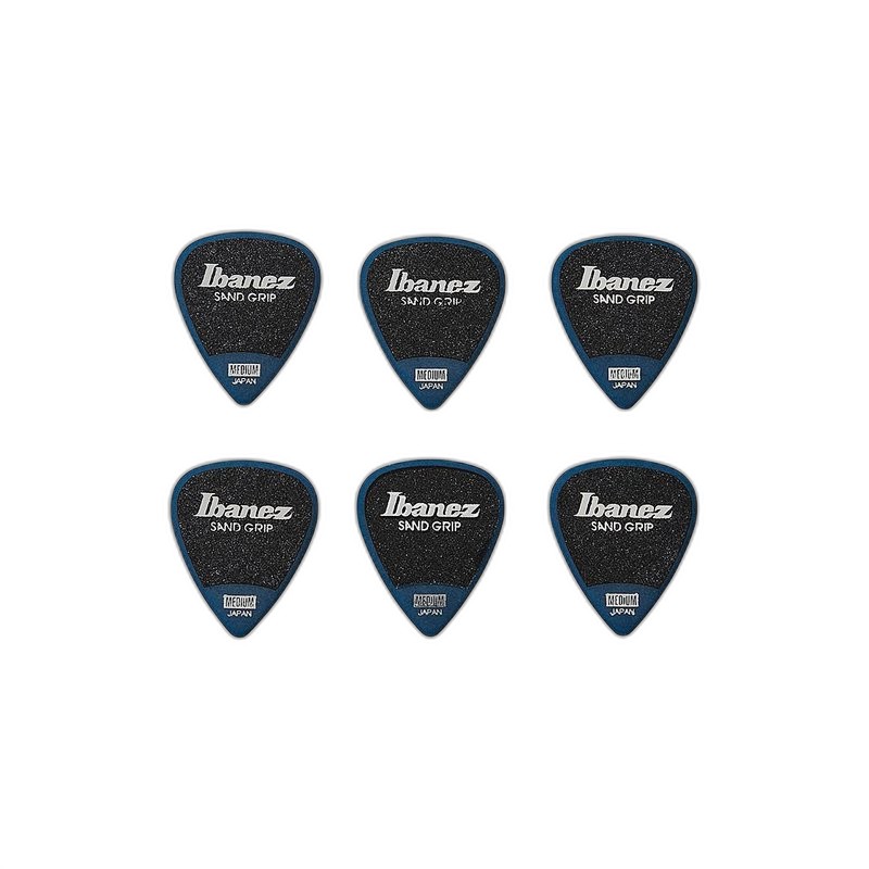 Ibanez Ibanez Sand Grip Pick Medium (0.8mm) 雙面防滑 磨砂 5色可選 黑色/藍色/紅色/白色/黃色 — 三峽配件 / 週邊