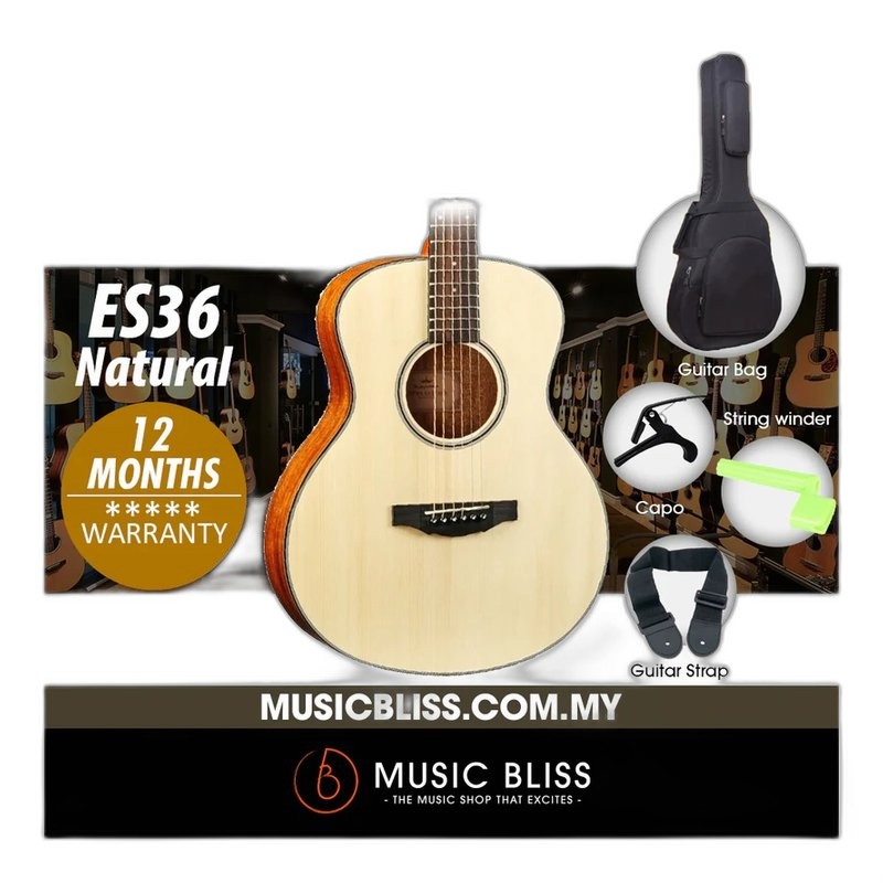 Kepma 卡馬吉他 Kepma ES36-NM 36吋 民謠吉他 — 三峽吉他 / Bass