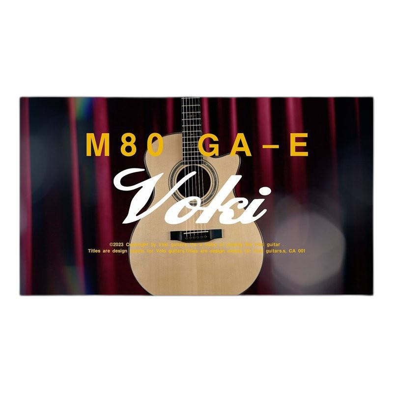 Voki M80 GA-E SE 41吋 4A德國雲杉面板 印度玫瑰木背側板 全單板 附原廠硬盒 搭載ST-2拾音器 電聲款 民謠吉他 — 三峽吉他 / Bass｜YA! 玩音樂