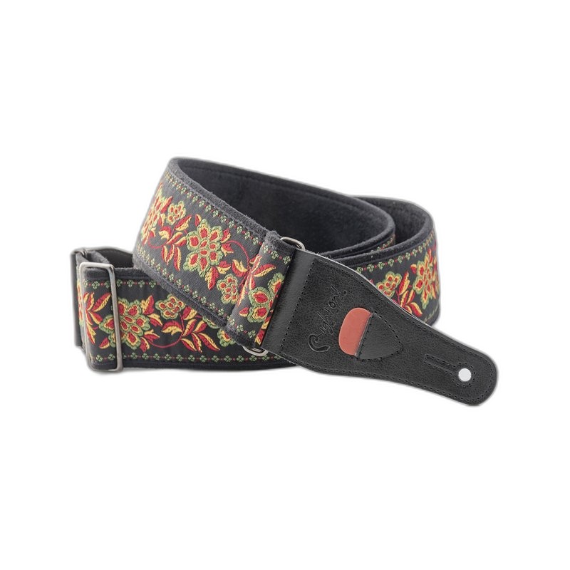 RightOn Standard Plus 系列 – Roses II Black 吉他背帶 — 三峽配件 / 週邊