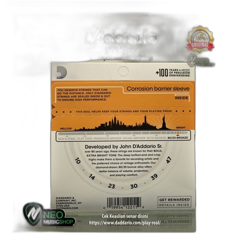 D’Addario EJ10 80/20 黃銅 (10-47) — 三峽配件 / 週邊