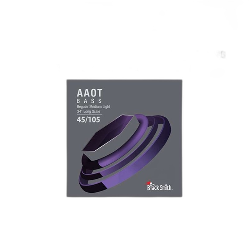 Black Smith AASW-45105-4-34 碳纖維 AAOT 厚包膜（45-105）34吋 4弦 不鏽鋼 貝斯弦 — 三峽吉他 / Bass｜YA! 玩音樂