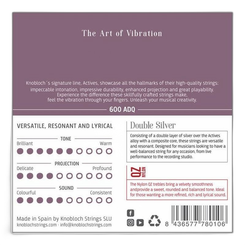 Knobloch 600ADQ 雙倍銀 QZ尼龍系列 超高張力 古典吉他弦 — 三峽吉他 / Bass｜YA! 玩音樂