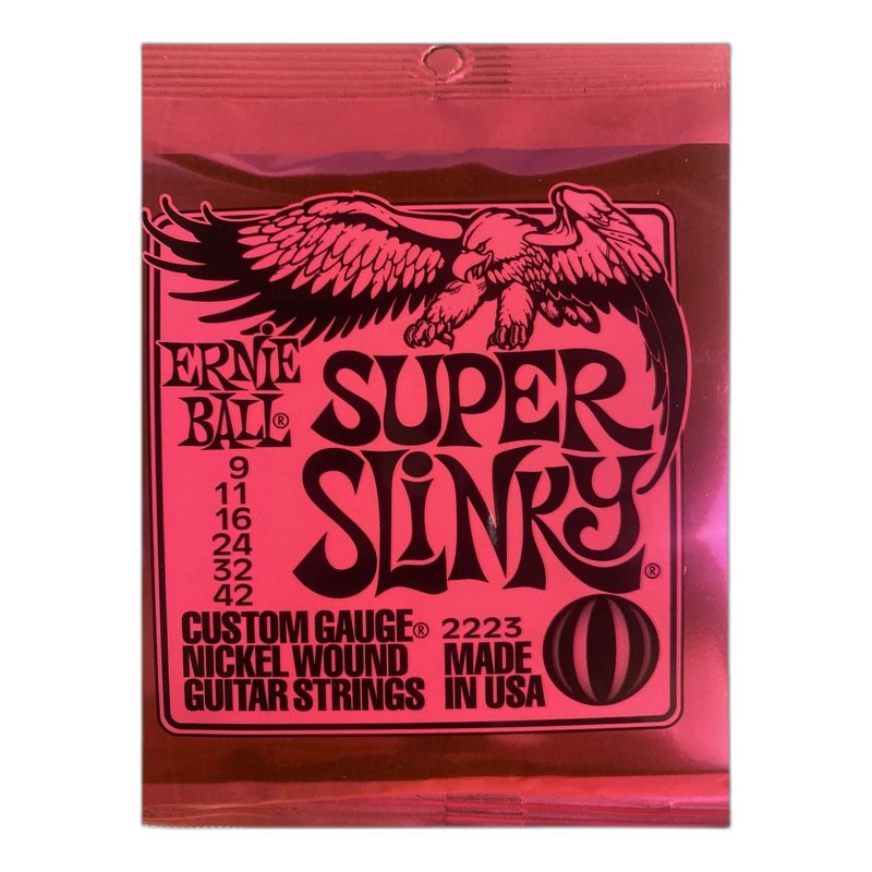 Ernie Ball Super Slinky 2223 鎳纏繞 電吉他弦 09-42 老鷹弦 — 三峽吉他 / Bass｜YA! 玩音樂