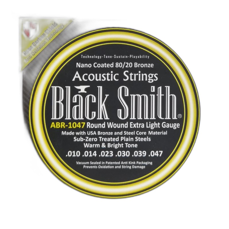 Black Smith ABR-1047 奈米碳纖維 AOT 薄包膜 黃銅 民謠吉他弦 — 三峽吉他 / Bass