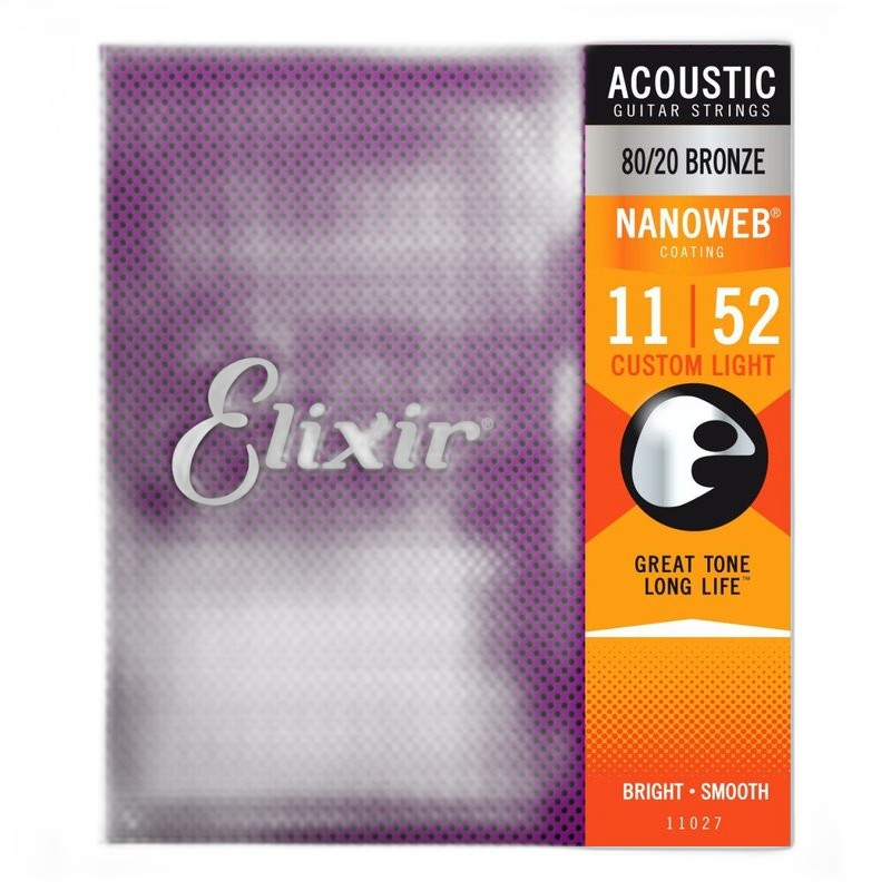 Elixir 11027 NANOWEB 80/20 黃銅 (11-52) — 三峽配件 / 週邊｜YA! 玩音樂