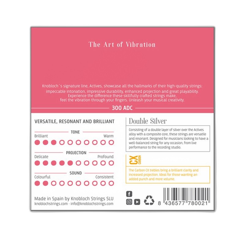 Knobloch 300ADC 雙倍銀 CX碳纖維系列 中張力 古典吉他弦 — 三峽吉他 / Bass｜YA! 玩音樂
