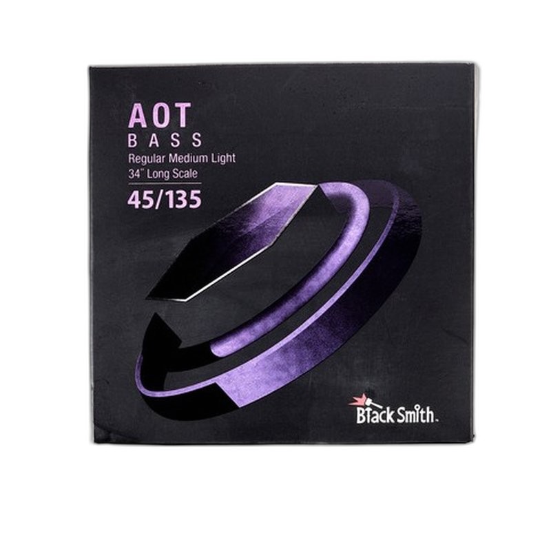 Black Smith ANW-45135-5-34 奈米碳纖維 AOT 薄包膜（45-135）34吋 5弦 貝斯弦 — 三峽吉他 / Bass