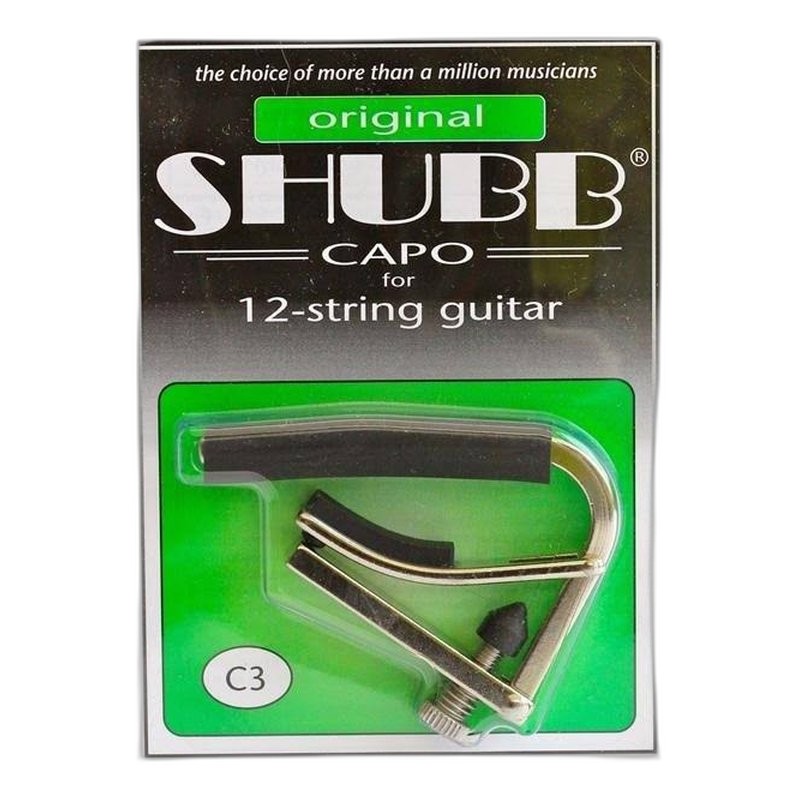 SHUBB C3 - 12弦專用 標準銀色亮面滾輪式 — 三峽配件 / 週邊