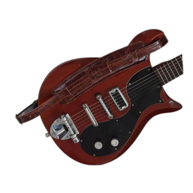 HipStrap The 1950系列 皮製 吉他背帶 Bourbon American Alligator (Embossed Cowhide) 美洲短吻鱷（壓花牛皮）棕色 — 三峽配件 / 週邊｜YA! 玩音樂