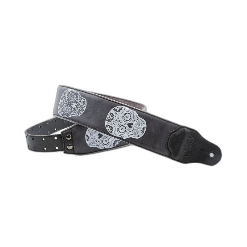 RightOn Leathercraft 系列 – Sugar Skulls Light Brown 吉他背帶 — 三峽配件 / 週邊｜YA! 玩音樂