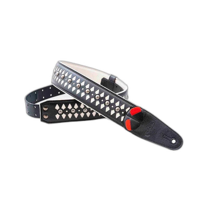 RightOn Mojo 系列 – Armour White 盔甲 吉他背帶 — 三峽配件 / 週邊｜YA! 玩音樂