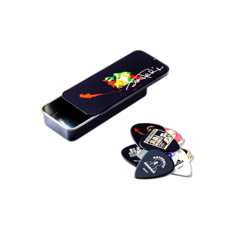 Dunlop Jimi Hendrix 收藏版 Picks (鐵盒) Band of Gypsys Dunlop Jimi Hendrix 收藏版 Picks (鐵盒) Band of Gypsys / 12片6種圖案 — 三峽配件 / 週邊｜YA! 玩音樂