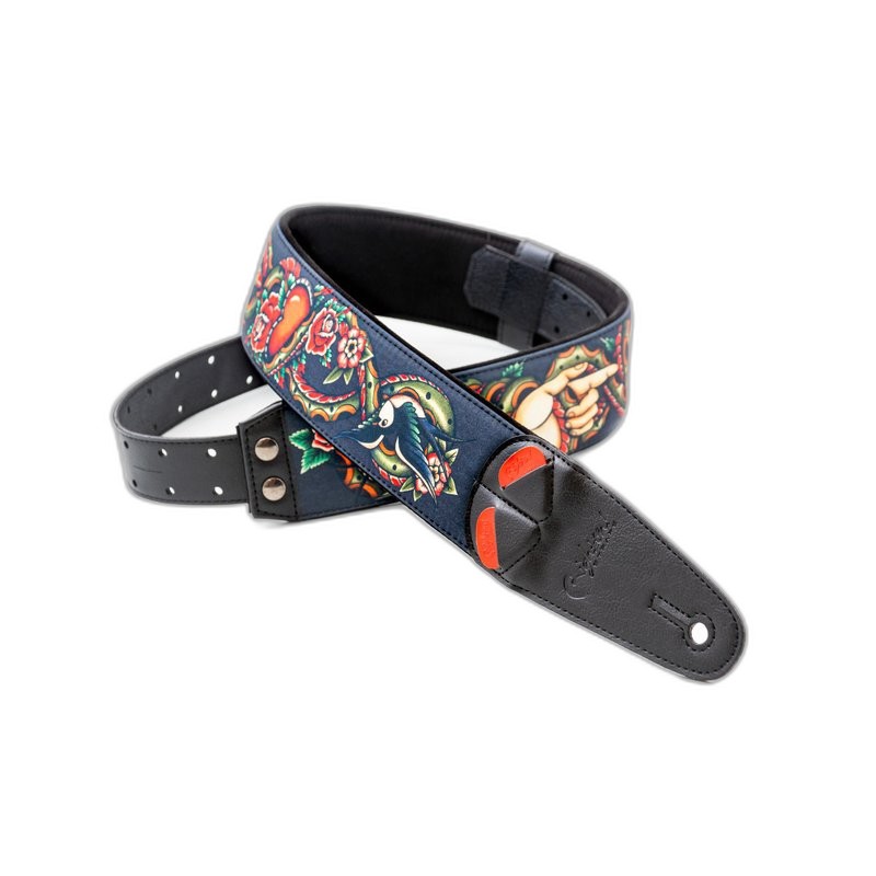 RightOn Mojo 系列 – Tattoo Black 吉他背帶 — 三峽配件 / 週邊