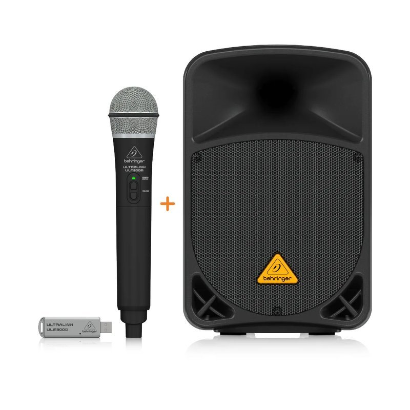 Behringer Behringer / B108D+ULM300USB 8吋 主動式PA喇叭(8吋,300W)+1對1無線Mic套組 — 三峽音響 / 音箱