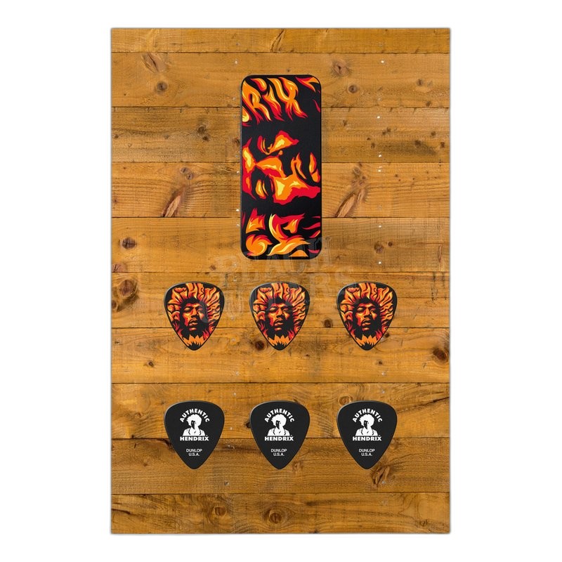 Dunlop Jimi Hendrix 收藏版 Picks (鐵盒) Silver Portrait Dunlop Jimi Hendrix 收藏版 Picks (鐵盒) Silver Portrait / 12片6種圖案