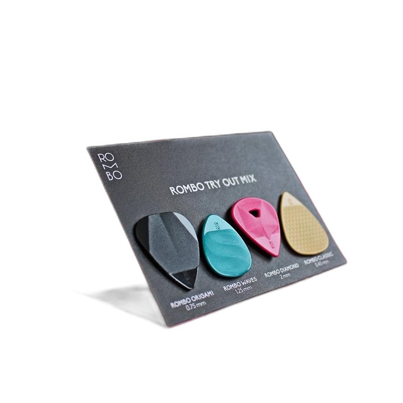 ROMBO Try Out Mix 人體工學 彩色撥片套裝 (4片) — 三峽配件 / 週邊｜YA! 玩音樂