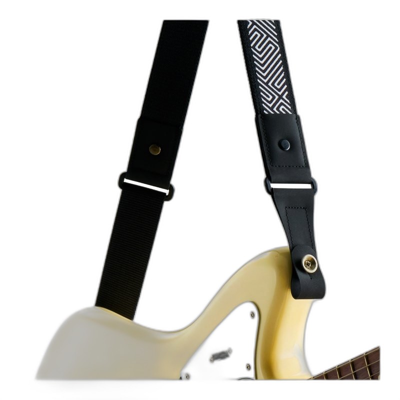 Basiner 吉他 貝斯背帶 SENSE 背帶 HARDCORE系列 2WAYGRIP™ - White Cross — 三峽吉他 / Bass｜YA! 玩音樂