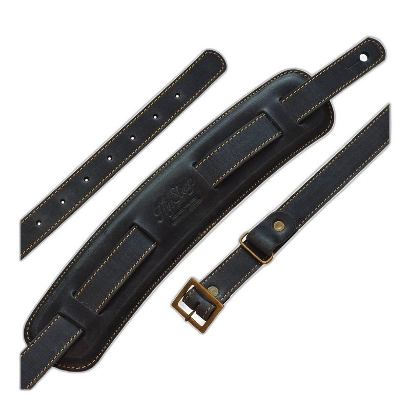 HipStrap The 1950系列 皮製 吉他背帶 Aged Black 復古黑色 — 三峽配件 / 週邊｜YA! 玩音樂