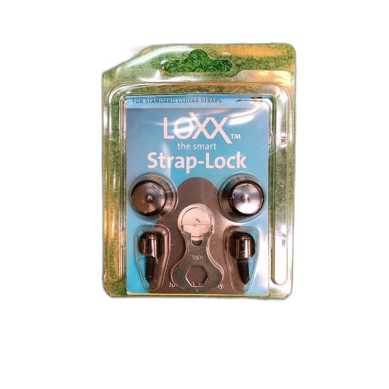 LOXX 德製吉他貝斯安全背帶釦 霧黑 鍍鉻 LOXX-E-B-CHROME — 三峽吉他 / Bass｜YA! 玩音樂