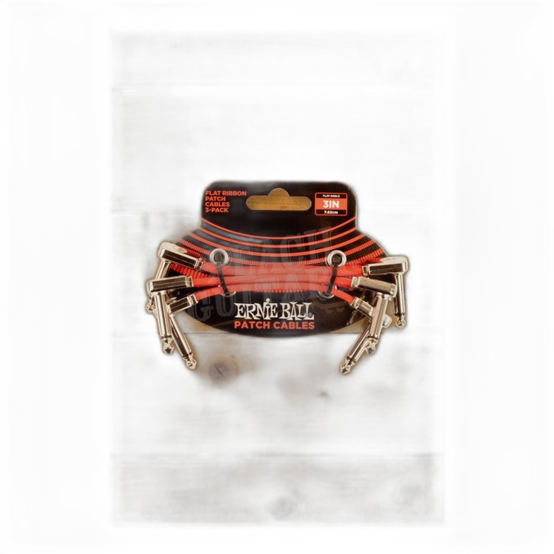 Ernie Ball Flat Ribbon Patch Cable 6inch 短導線 3入組 黑色 — 三峽配件 / 週邊｜YA! 玩音樂