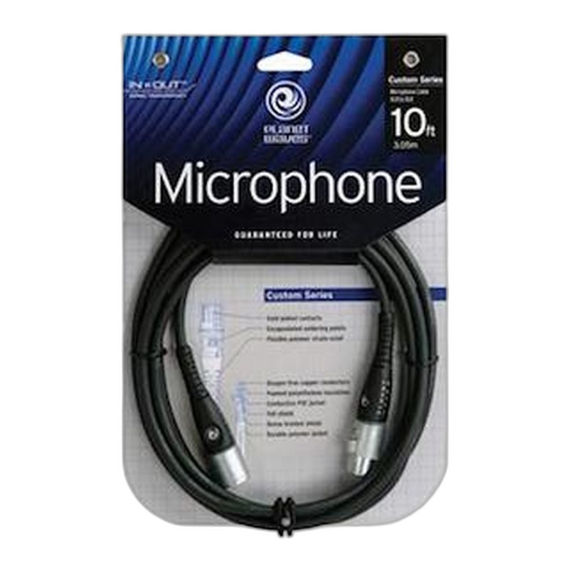 D’Addario Planet Waves Custom系列 PW-M-10 10呎 麥克風導線 — 三峽麥克風
