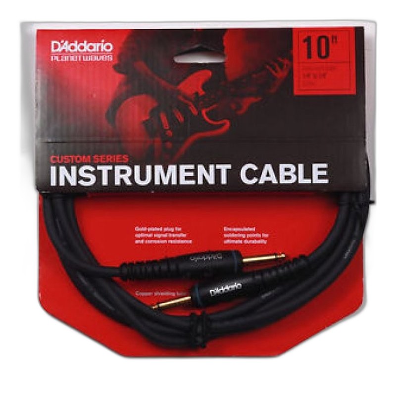 D’Addario Planet Waves Custom系列 PW-G-10 雙直頭 10呎導線 — 三峽配件 / 週邊