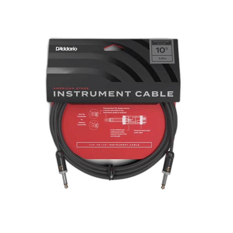 D’Addario Planet Waves American Stage 系列 PW-AMSG-10 雙直頭 10呎導線 — 三峽配件 / 週邊