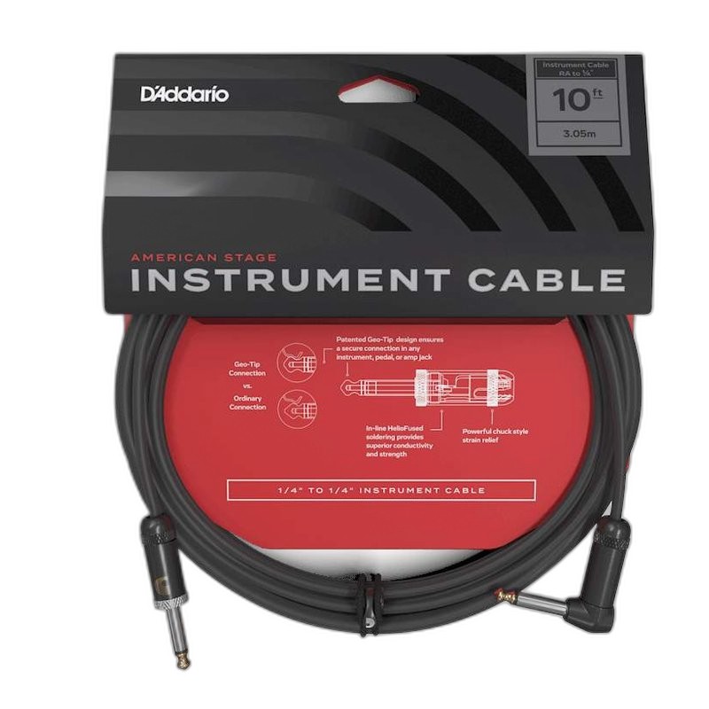D’Addario Planet Waves American Stage 系列 PW-AMSGRA-10 1直頭1L頭 10呎導線 — 三峽配件 / 週邊