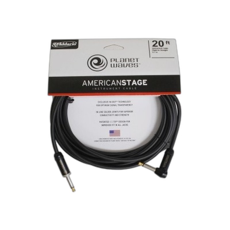 D’Addario Planet Waves American Stage 系列 PW-AMSGRA-20 1直頭1L頭 20呎導線 — 三峽配件 / 週邊