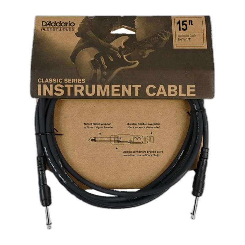 D’Addario Planet Waves Classic系列 PW-CGT-15 雙直頭 15呎導線 — 三峽配件 / 週邊｜YA! 玩音樂