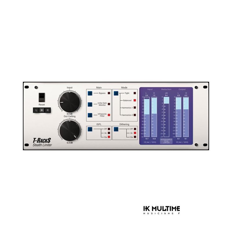 IK Multimedia T-RackS Stealth Limiter 虛擬音色軟體 — 三峽配件 / 週邊