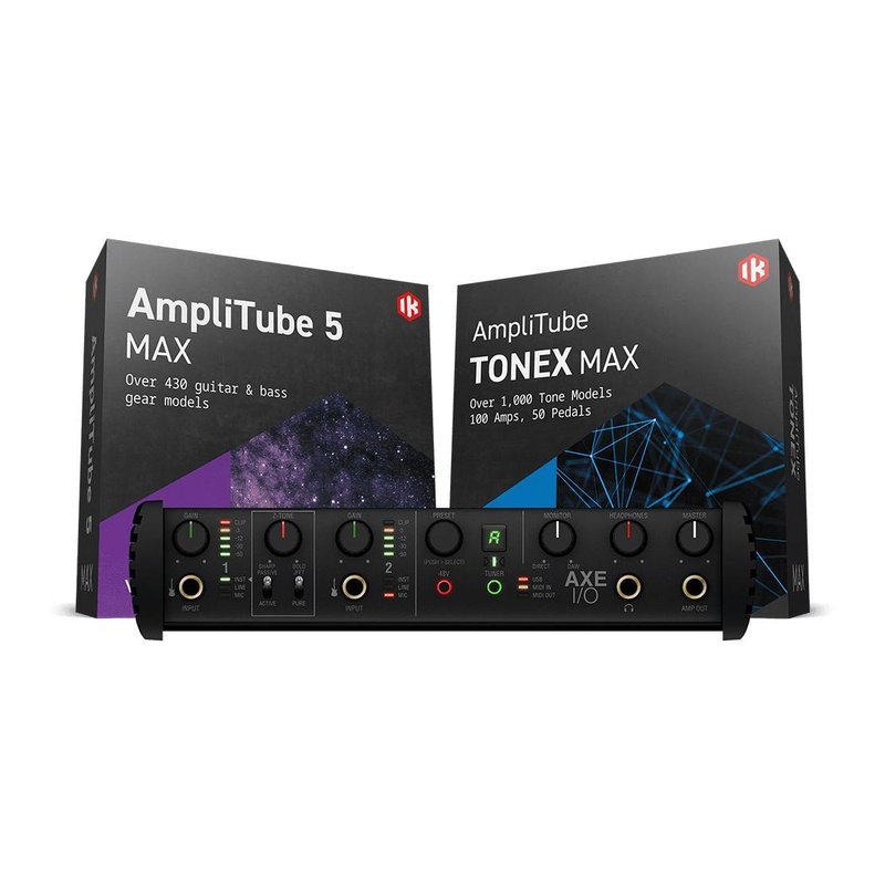 IK Multimedia AXE I/O 錄音介面 + AmpliTube 5 MAX + TONEX MAX 虛擬音色軟體套裝 — 三峽錄音 / 音響