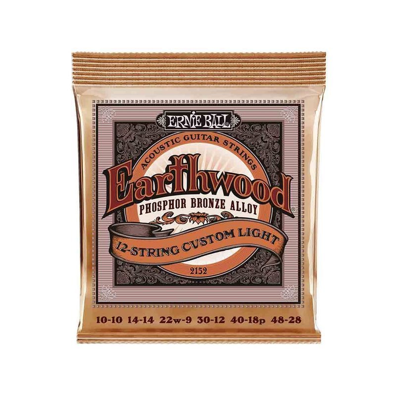 Ernie Ball Ernie Ball Earthwood Custom Light Phosphor Bronze 2152 經典純粹 民？ 吉他十二弦套弦 10-48 — 三峽木吉他 / 民謠吉他