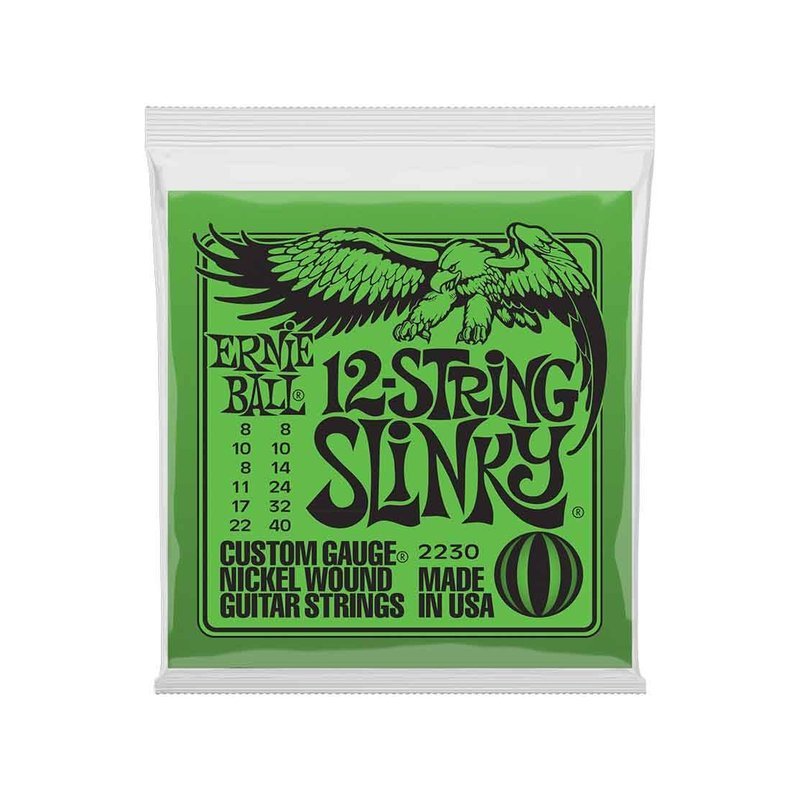 Ernie Ball Ernie Ball Slinky 2230 鎳纏繞 電吉他十二弦套弦 08-40 — 三峽木吉他 / 民謠吉他