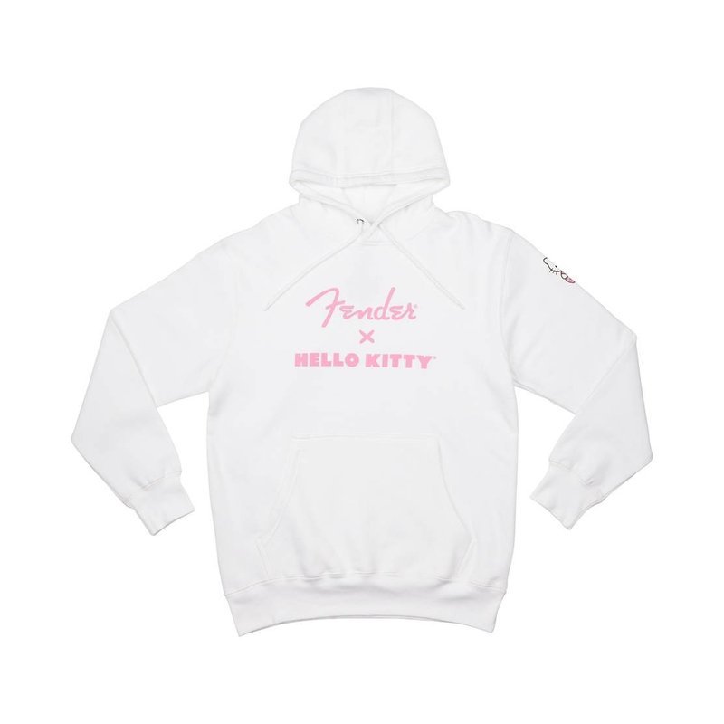 Fender x Hello Kitty White Sleeve Logo Hoodie 聯名款帽T (S/M/L/XL) — 三峽配件 / 週邊