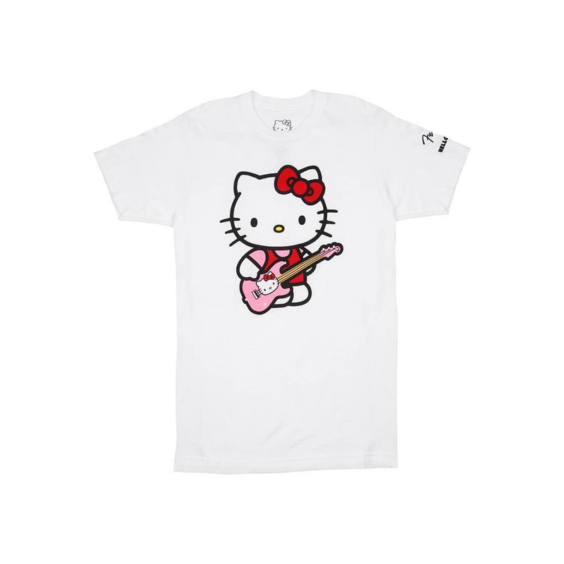 Fender x Hello Kitty White Sleeve Hit Logo Tee 聯名款T恤 (S/M/L/XL) — 三峽配件 / 週邊