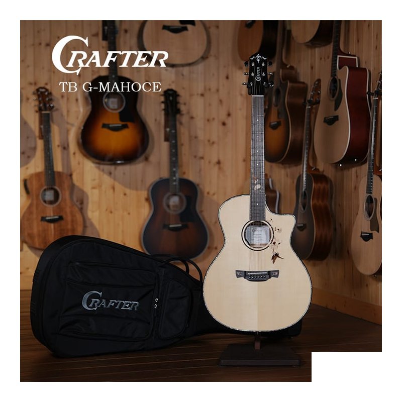 韓國？ Crafter TB G-MAHOCE 雲杉木 蜂鳥雕紋 面背單 電木吉他 — 三峽吉他 / Bass
