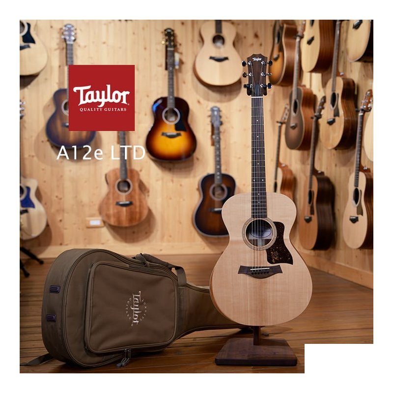Taylor A12e LTD 烘烤雲杉 面單 夏威夷相思木背側板 X Bracing 附原？ 琴袋 å¢¨å» — 三峽配件 / 週邊