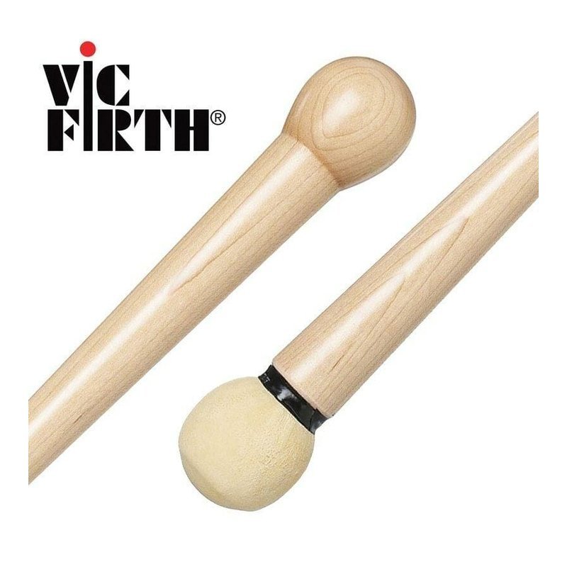 全新 美國 Vic Firth TG21 雙酭 大鼓棒 麂皮 +木酭 Tom Gauger 簽名 公司貨 — 三峽鼓 / 打擊
