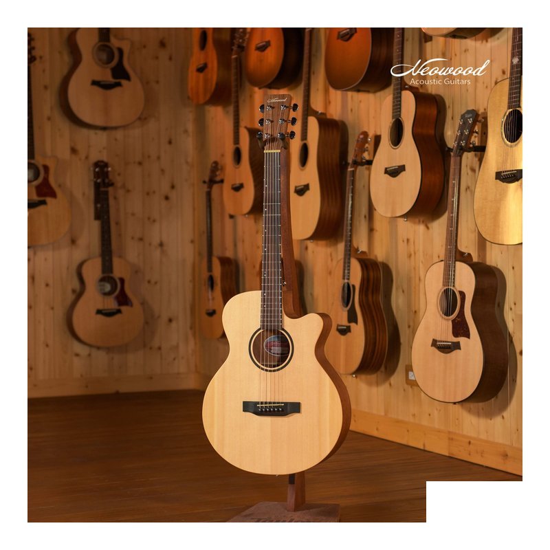 Neowood KG-SSF-1C 39吋 單板木吉他 Super Folk桶身 KeepGo系列 — 三峽吉他 / Bass