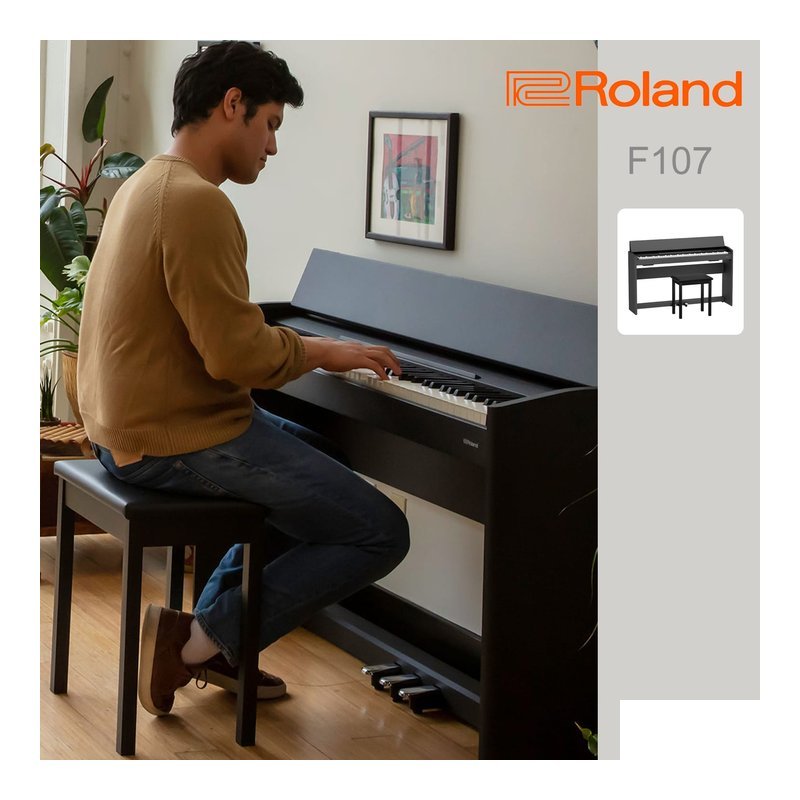琴師到府安裝 ROLAND F107 88鍵電鋼琴 數位鋼琴 F-107 — 三峽鍵盤 / 鋼琴