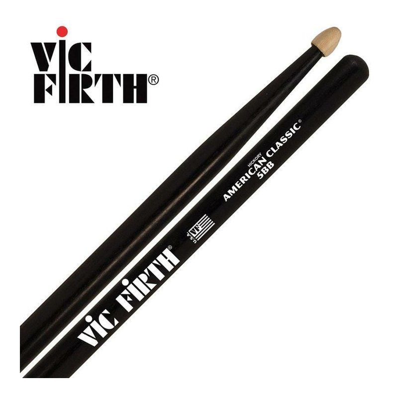 美國 Vic Firth 5BB 5B 黑色 爵士鼓 鼓棒 胡桃木 爵士鼓棒 — 三峽鼓 / 打擊