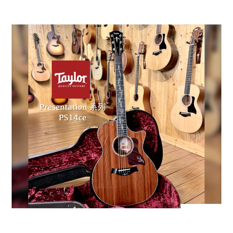酂級 Taylor PS14CE ç¾å» æ²æ°´ç´ 木 V-Class æ°è¬ 吉他 電木吉他 ES-2拾音器 — 三峽吉他 / Bass