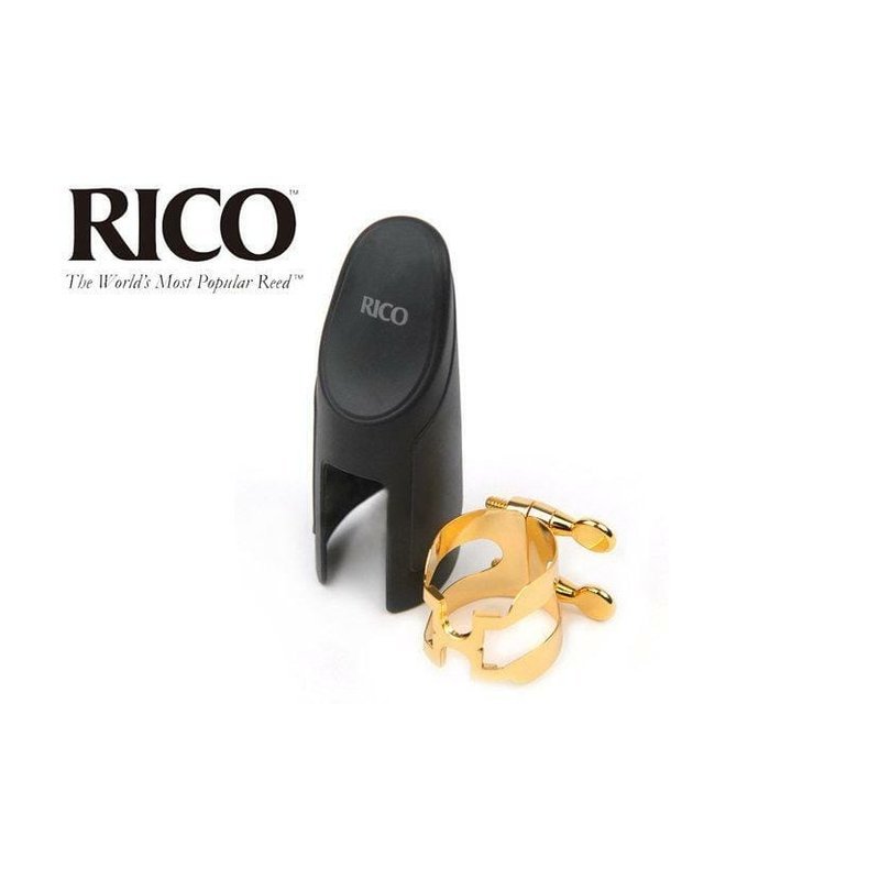 HTS1G/HTS2G 美國RICO 次中音 薩克斯風 束圈 金色H型束圈+新型吹嘴蓋組 — 三峽配件 / 週邊